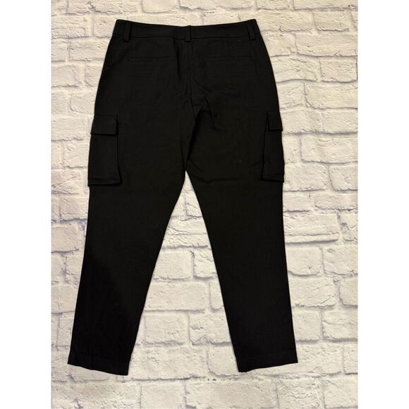 Theory Finna black cropped wool blend cargo dress pants size 0 retail $255 - Picture 4 of 4